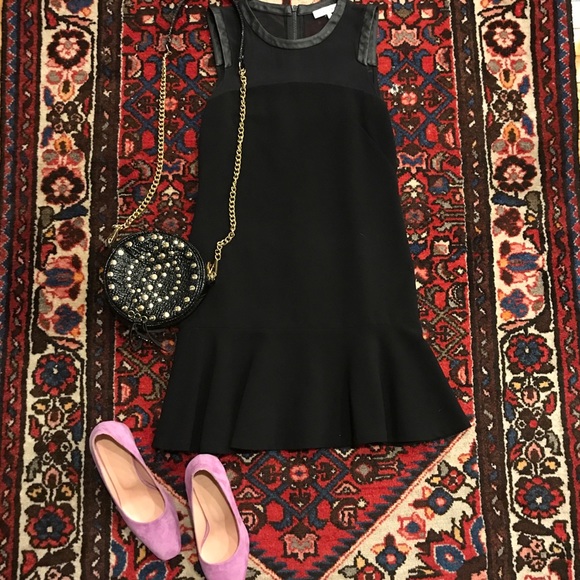 Sandro Dresses & Skirts - Sandro Paris LBD with Leather Trim